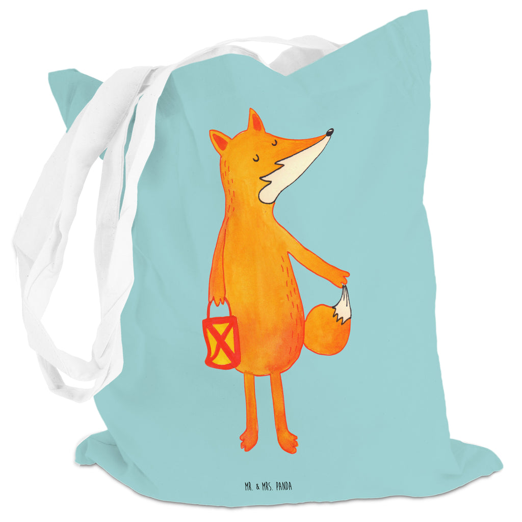 Tragetasche Fuchs Laterne Beuteltasche, Beutel, Einkaufstasche, Jutebeutel, Stoffbeutel, Fuchs, Füchse, Spruch trösten, Liebeskummer Spruch, Laterne, Sankt Martin, Laternenumzug, Aufmuntern, Cäsar Otto Hugo Flaischlen