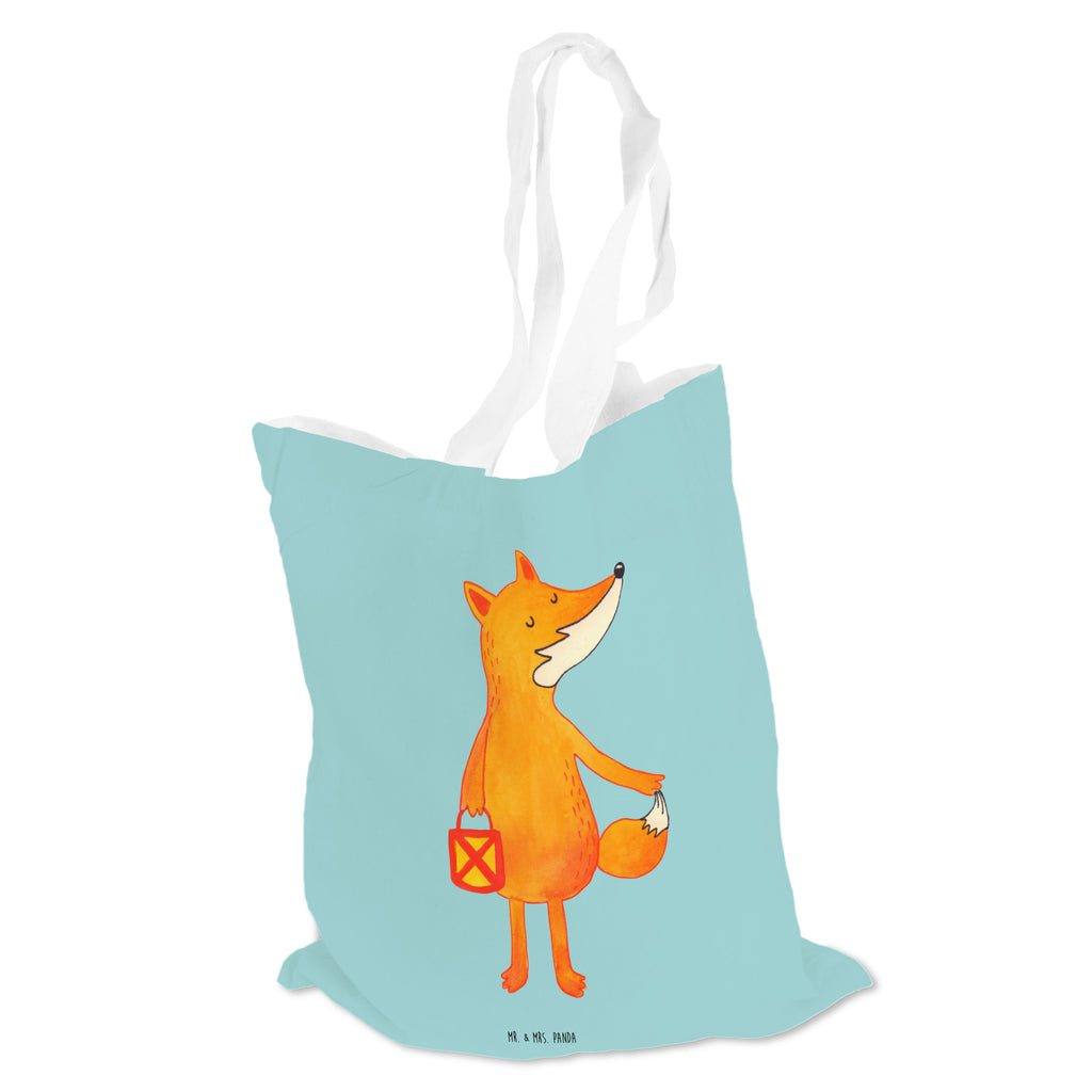 Tragetasche Fuchs Laterne Beuteltasche, Beutel, Einkaufstasche, Jutebeutel, Stoffbeutel, Fuchs, Füchse, Spruch trösten, Liebeskummer Spruch, Laterne, Sankt Martin, Laternenumzug, Aufmuntern, Cäsar Otto Hugo Flaischlen