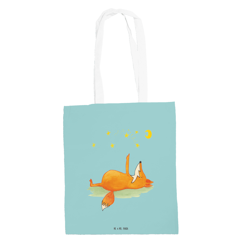 Tragetasche Fuchs Sterne Beuteltasche, Beutel, Einkaufstasche, Jutebeutel, Stoffbeutel, Fuchs, Füchse, tröstende Worte, Spruch positiv, Spruch schön, Romantik, Always Look on the Bright Side of Life