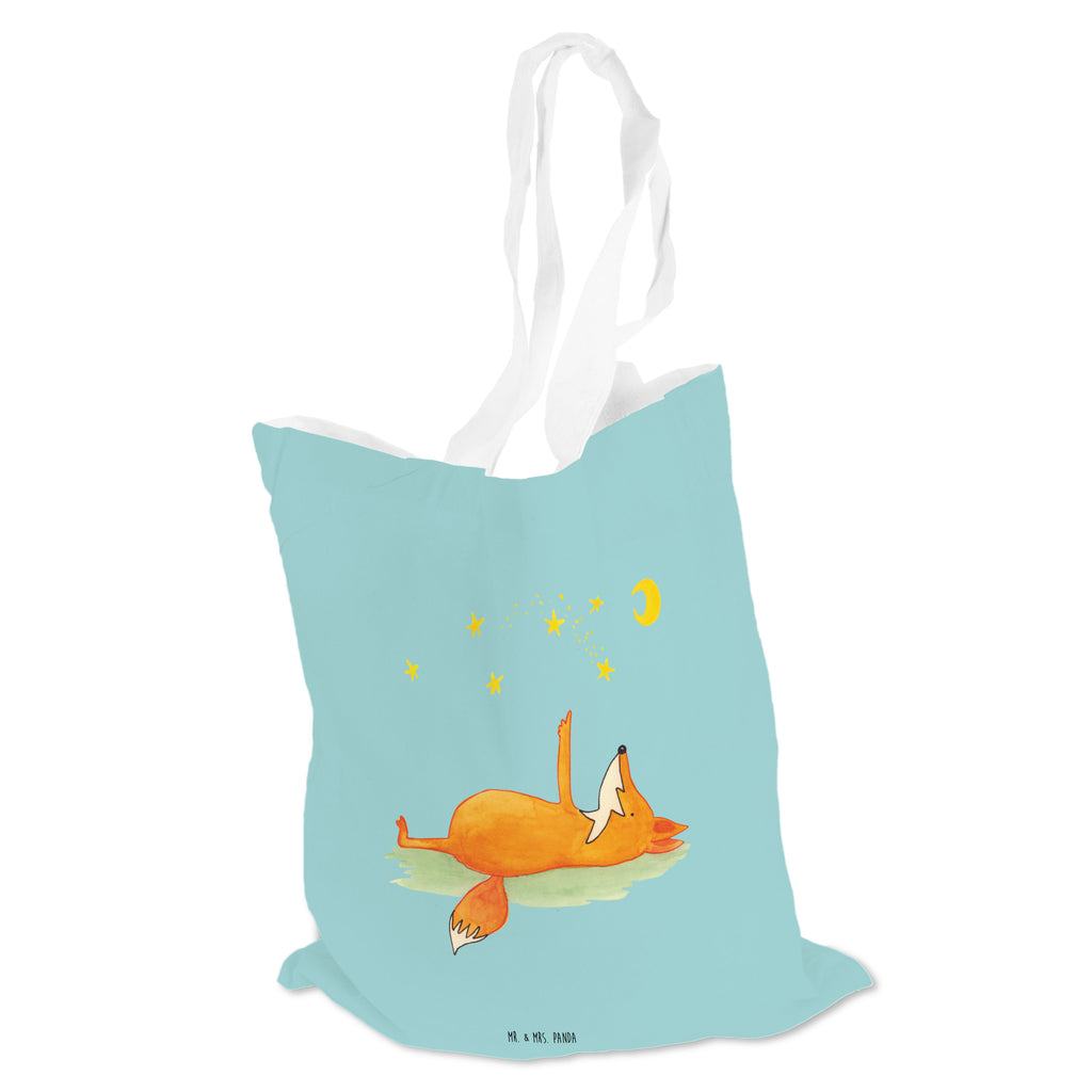 Tragetasche Fuchs Sterne Beuteltasche, Beutel, Einkaufstasche, Jutebeutel, Stoffbeutel, Fuchs, Füchse, tröstende Worte, Spruch positiv, Spruch schön, Romantik, Always Look on the Bright Side of Life