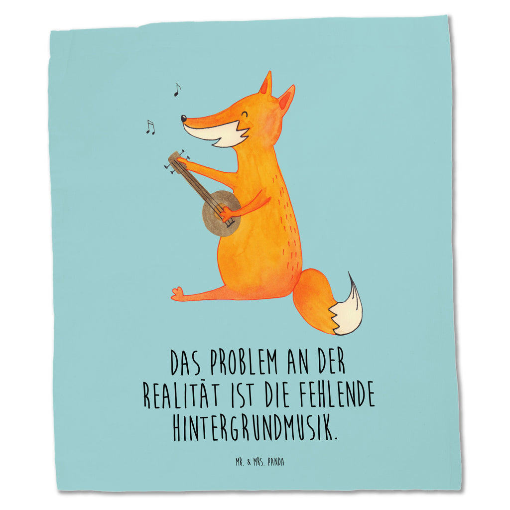 Tragetasche Fuchs Gitarre Beuteltasche, Beutel, Einkaufstasche, Jutebeutel, Stoffbeutel, Fuchs, Füchse, Geschenk Musiker, Musik Spruch, Musikerin, Sänger, Sängerin, Gitarre