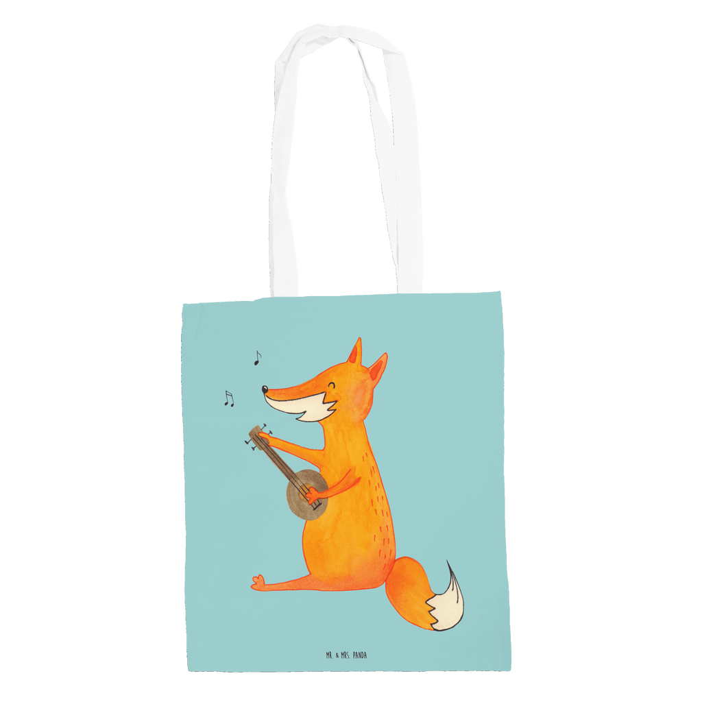 Tragetasche Fuchs Gitarre Beuteltasche, Beutel, Einkaufstasche, Jutebeutel, Stoffbeutel, Fuchs, Füchse, Geschenk Musiker, Musik Spruch, Musikerin, Sänger, Sängerin, Gitarre