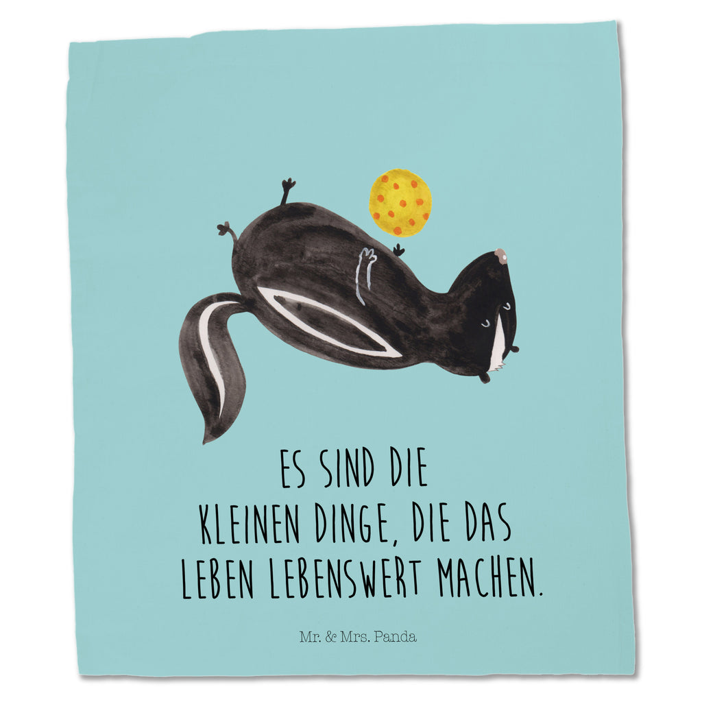 Tragetasche Stinktier Ball Beuteltasche, Beutel, Einkaufstasche, Jutebeutel, Stoffbeutel, Stinktier, Skunk, Wildtier, Raubtier, Stinker, Stinki, verspielt, Weisheit