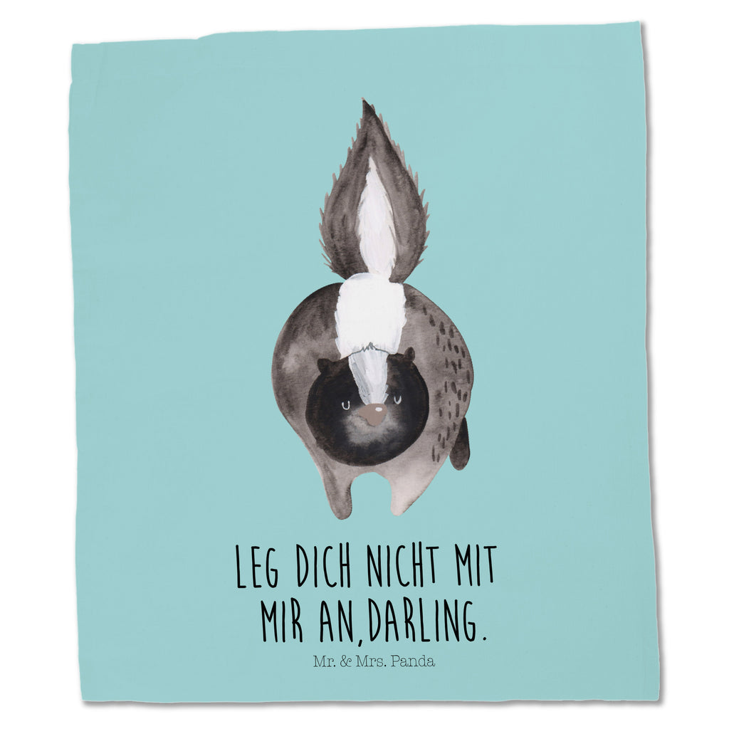 Tragetasche Stinktier Angriff Beuteltasche, Beutel, Einkaufstasche, Jutebeutel, Stoffbeutel, Stinktier, Skunk, Wildtier, Raubtier, Stinker, Stinki, wütend, Drohung