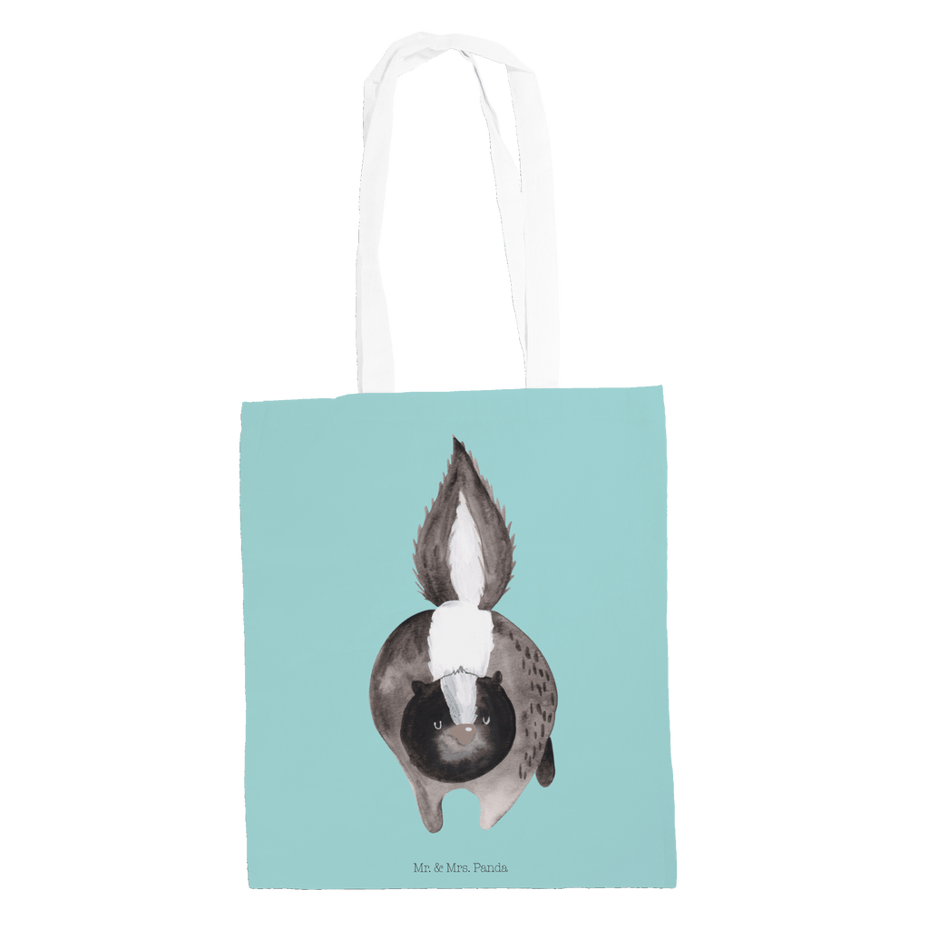 Tragetasche Stinktier Angriff Beuteltasche, Beutel, Einkaufstasche, Jutebeutel, Stoffbeutel, Stinktier, Skunk, Wildtier, Raubtier, Stinker, Stinki, wütend, Drohung