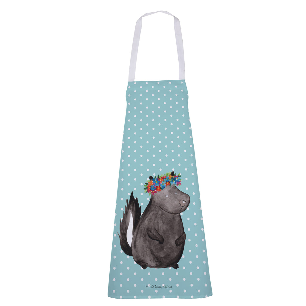 Kochschürze Stinktier Blumenmaedchen Schürze, Backschürze, Küchenschürze, Grillschürze, Latzschürze, Stinktier, Skunk, Wildtier, Raubtier, Stinker, Stinki, Yoga, Namaste, Lebe, Liebe, Lache