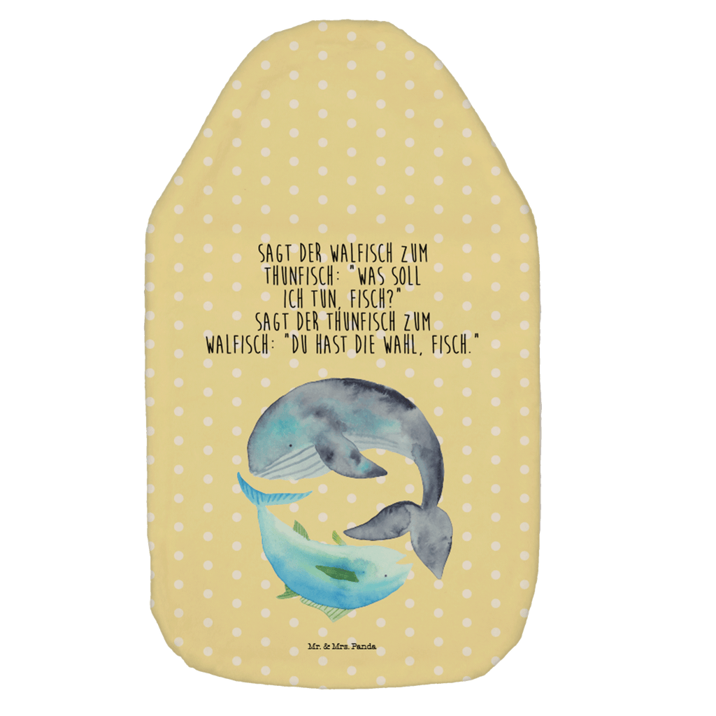 Wärmflasche Walfisch & Thunfisch Wärmekissen, Kinderwärmflasche, Körnerkissen, Wärmflaschenbezug, Wärmflasche mit Bezug, Tiermotive, Gute Laune, lustige Sprüche, Tiere, Wal, Wahl, Tunfisch, Wortwitz lustig, Spruch lustig, Flachwitz, Witz, Spruch des Tages, Flachwitz Geschenk
