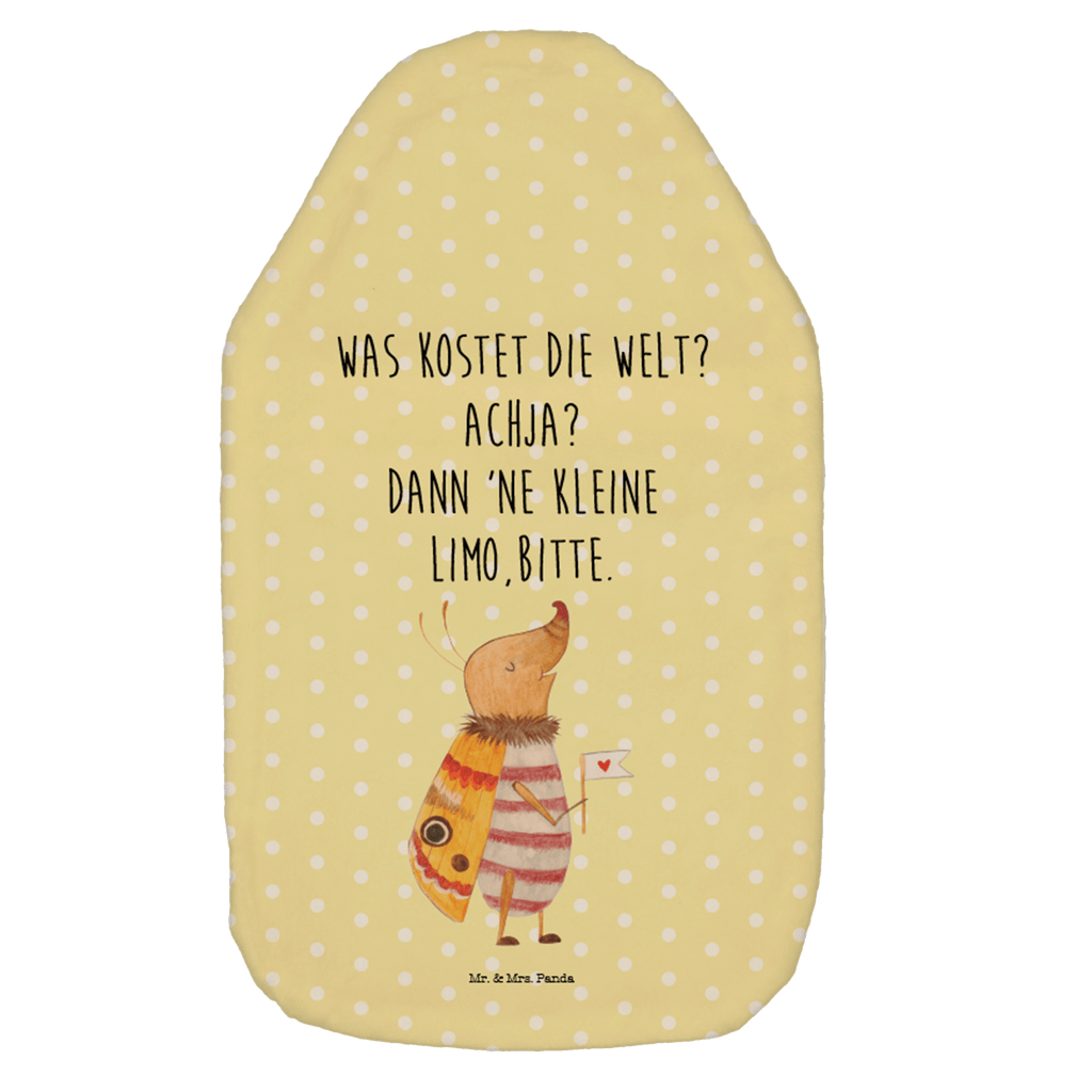 Wärmflasche Nachtfalter mit Fähnchen Wärmekissen, Kinderwärmflasche, Körnerkissen, Wärmflaschenbezug, Wärmflasche mit Bezug, Tiermotive, Gute Laune, lustige Sprüche, Tiere, Nachtfalter, Käfer, Spruch lustig, Spruch witzig, süß, niedlich, Küche Deko, Was kostet die Welt