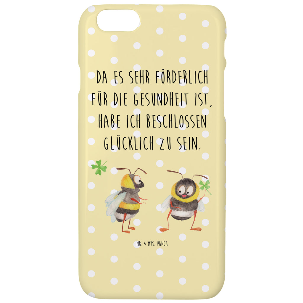 Iphone 7 / 7S Handyhülle Hummeln mit Kleeblatt Handyhülle, Handycover, Cover, Handy, Hülle, Iphone 7, Iphone 7S, süße Tiermotive, gute Laune, lustige Sprüche, Tiere, Hummel, Biene, Spruch positiv, Biene Deko, Spruch schön, glücklich sein, glücklich werden, Spruch fröhlich