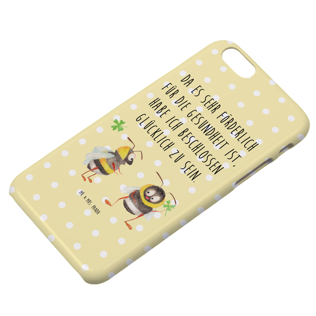 Iphone 7 / 7S Handyhülle Hummeln mit Kleeblatt Handyhülle, Handycover, Cover, Handy, Hülle, Iphone 7, Iphone 7S, süße Tiermotive, gute Laune, lustige Sprüche, Tiere, Hummel, Biene, Spruch positiv, Biene Deko, Spruch schön, glücklich sein, glücklich werden, Spruch fröhlich