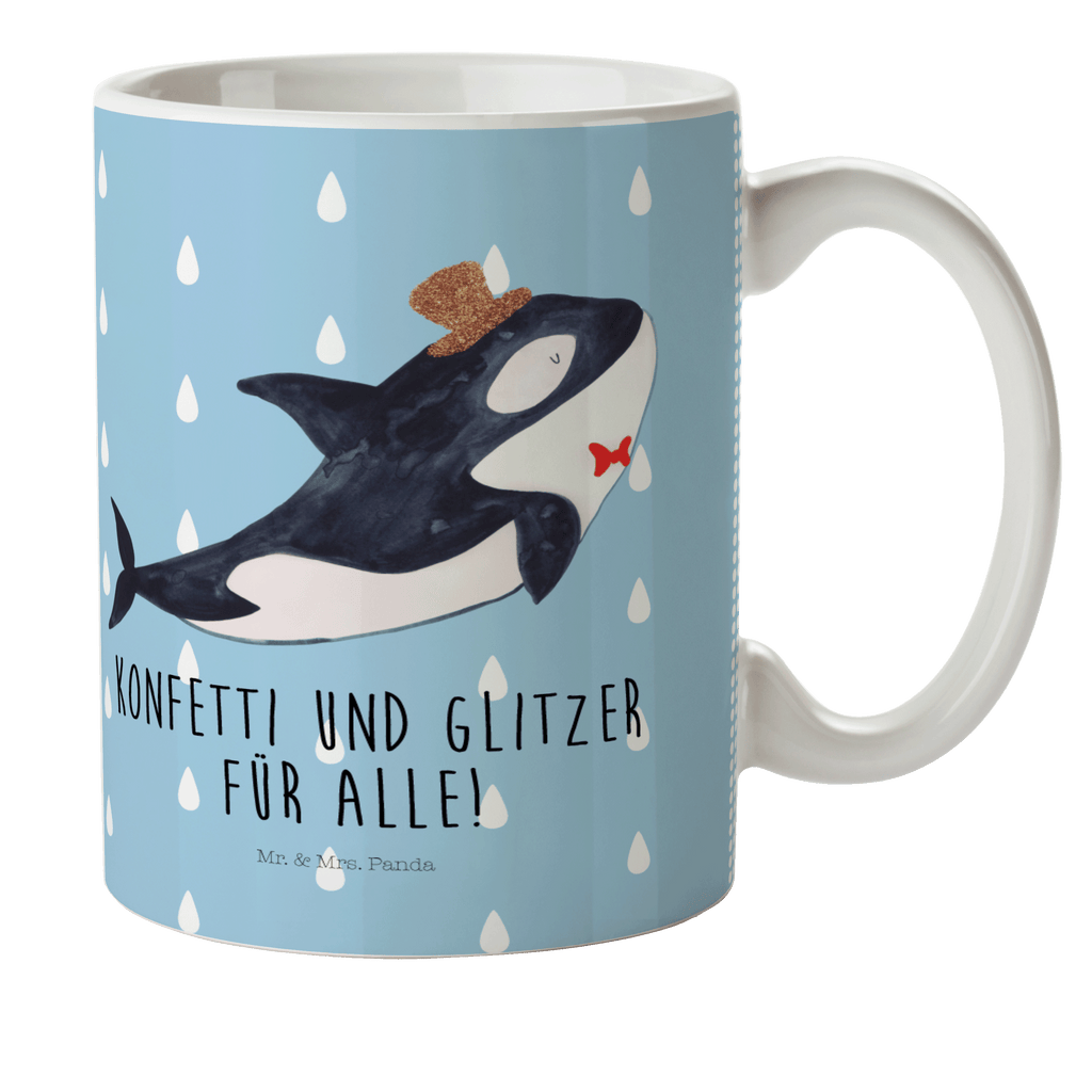Kindertasse Orca Zylinder Kunststoff Tasse, Kindergarten, Tasse, Trinkbecher, Camping Becher, Kaffeetasse, Kunststoffbecher, Kindergartenbecher, Outdoorgeschirr, Kunststoffgeschirr, Reisebecher, Reisetasse, Kinderbecher, Meerestiere, Meer, Urlaub, Narwal, Glitter, Konfetti, Glitzer, Geburtstag, Feier, Fete, Fest, Glückwunsch, Orca