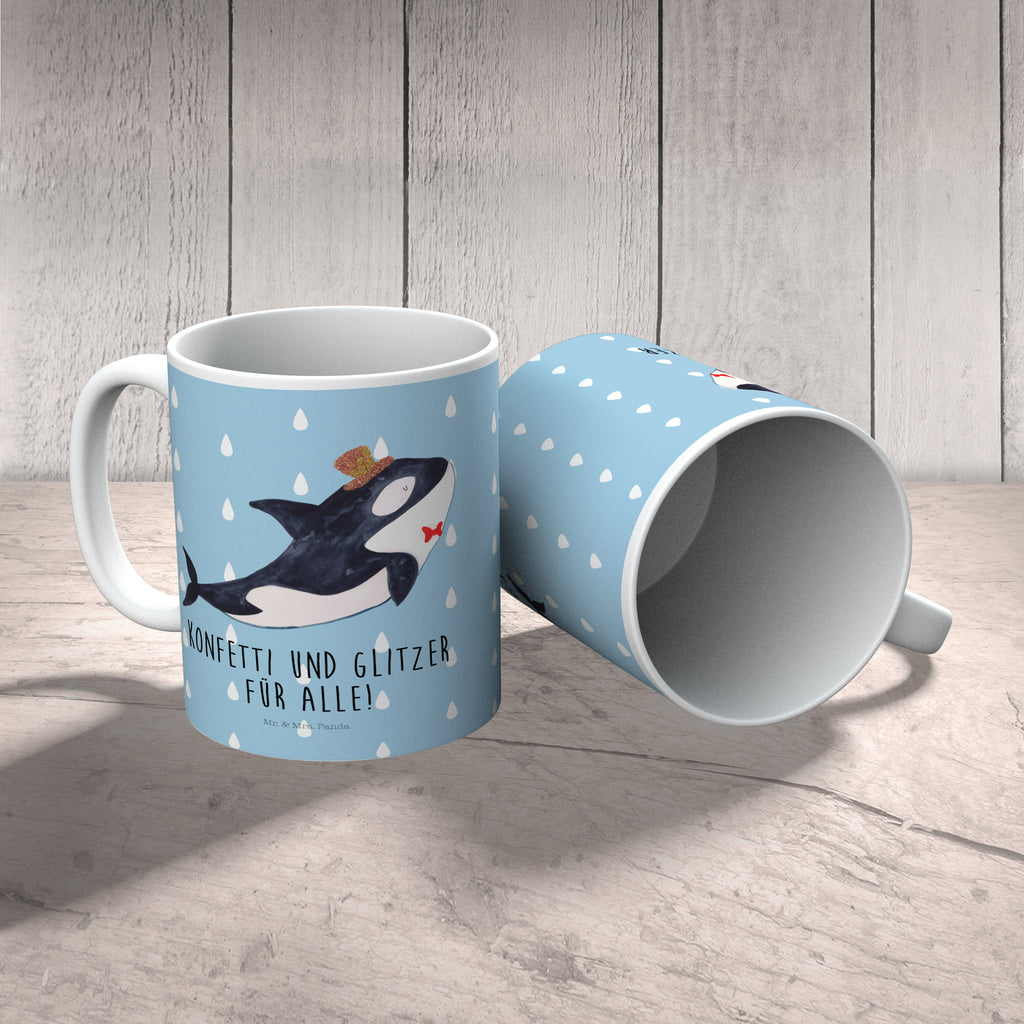 Kindertasse Orca Zylinder Kunststoff Tasse, Kindergarten, Tasse, Trinkbecher, Camping Becher, Kaffeetasse, Kunststoffbecher, Kindergartenbecher, Outdoorgeschirr, Kunststoffgeschirr, Reisebecher, Reisetasse, Kinderbecher, Meerestiere, Meer, Urlaub, Narwal, Glitter, Konfetti, Glitzer, Geburtstag, Feier, Fete, Fest, Glückwunsch, Orca