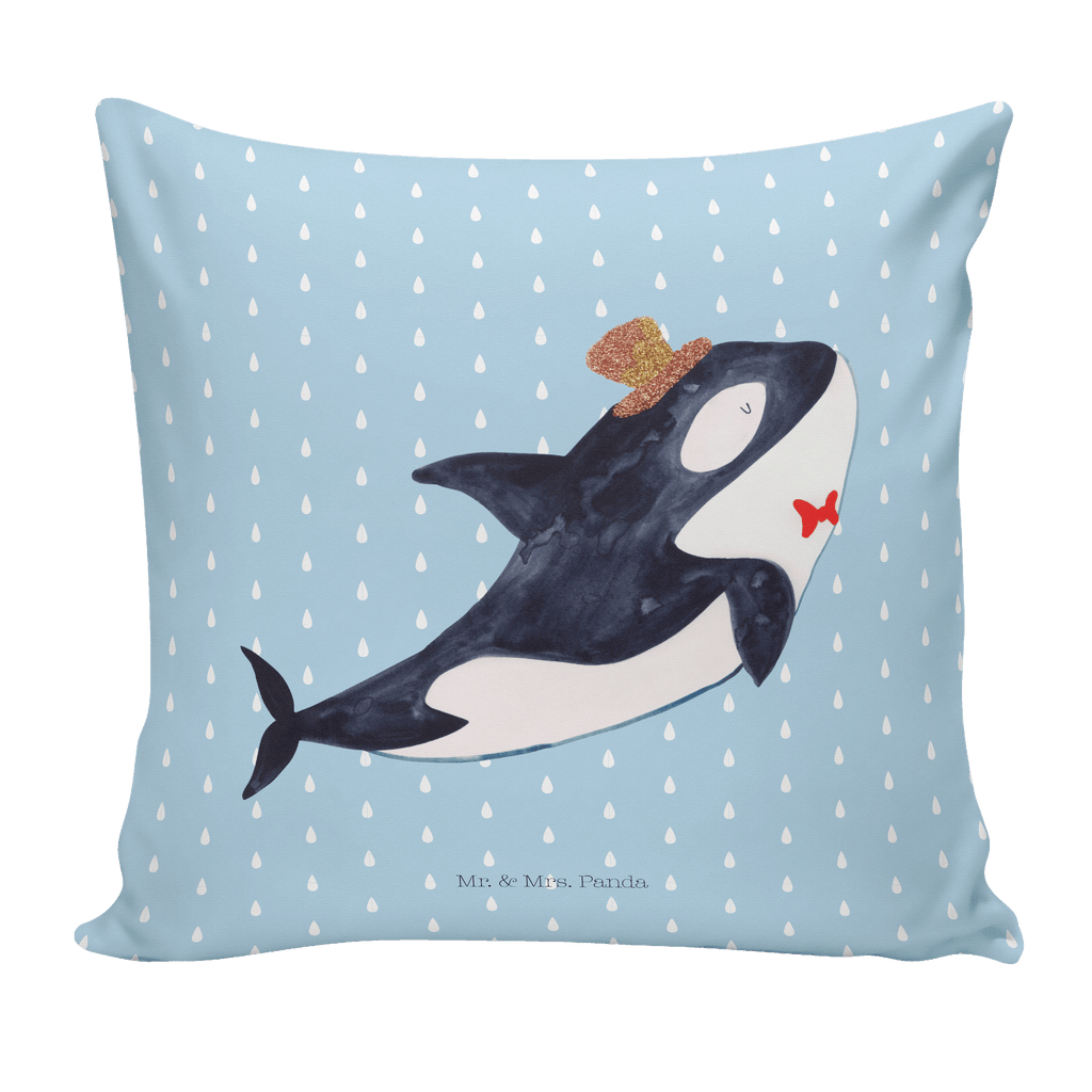 40x40 Kissen Orca Zylinder Kissenhülle, Kopfkissen, Sofakissen, Dekokissen, Motivkissen, Meerestiere, Meer, Urlaub, Narwal, Glitter, Konfetti, Glitzer, Geburtstag, Feier, Fete, Fest, Glückwunsch, Orca