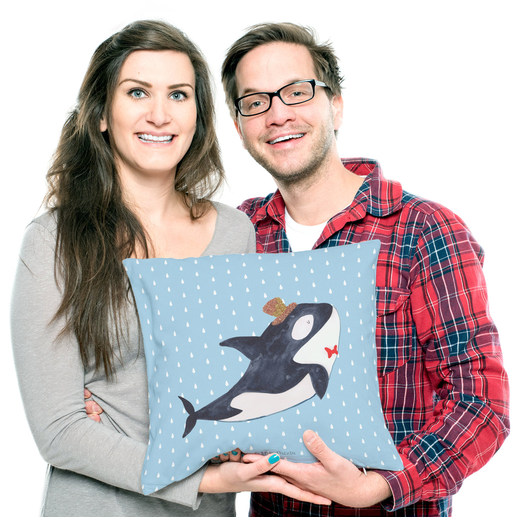 40x40 Kissen Orca Zylinder Kissenhülle, Kopfkissen, Sofakissen, Dekokissen, Motivkissen, Meerestiere, Meer, Urlaub, Narwal, Glitter, Konfetti, Glitzer, Geburtstag, Feier, Fete, Fest, Glückwunsch, Orca