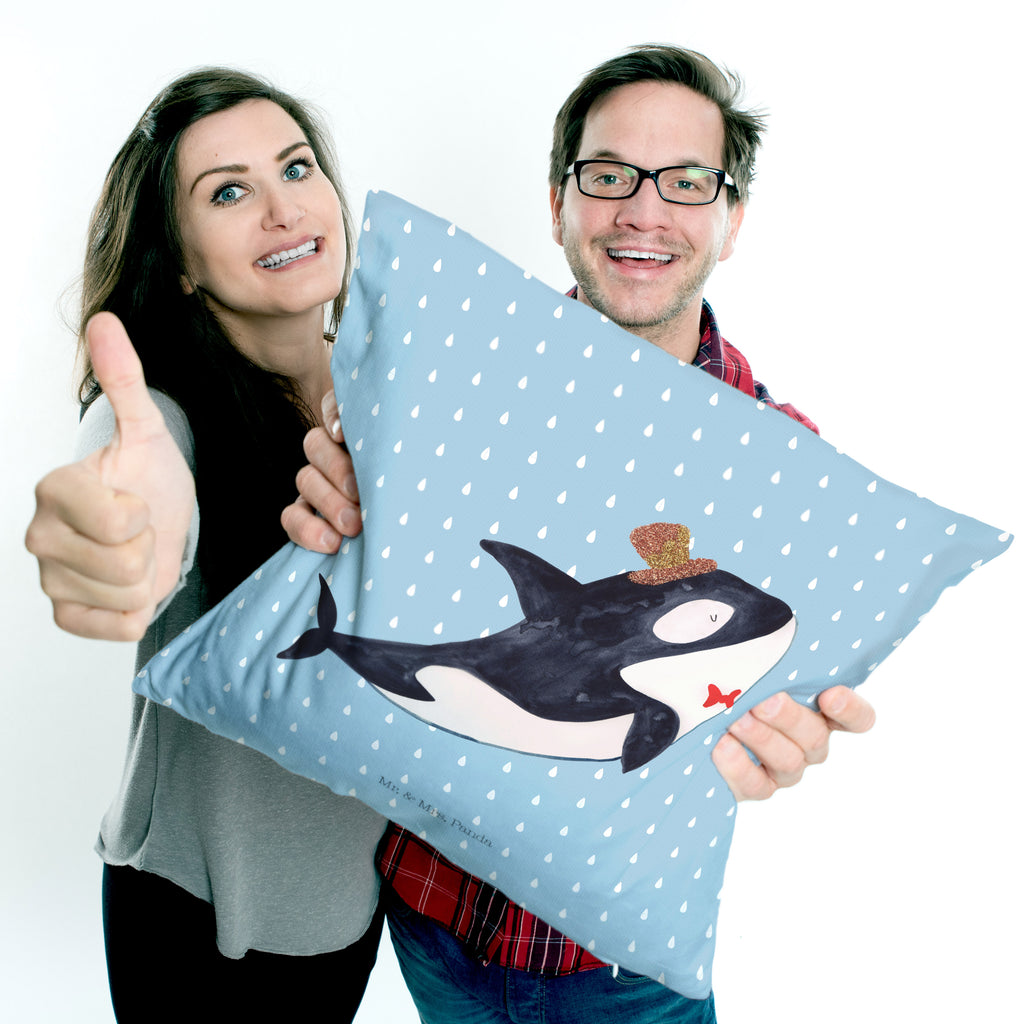 40x40 Kissen Orca Zylinder Kissenhülle, Kopfkissen, Sofakissen, Dekokissen, Motivkissen, Meerestiere, Meer, Urlaub, Narwal, Glitter, Konfetti, Glitzer, Geburtstag, Feier, Fete, Fest, Glückwunsch, Orca