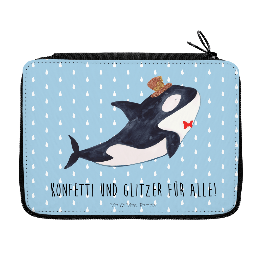 Federmappe Orca Zylinder Federmappe, Stiftetasche, Stifte Etui, Schule, Einschulung, Geschenk, Kind, Schüler, Schülerin, Stifterolle, Federmäppchen, Motiv, Grundschule, Federmäppchen bedruckt, Büro Stifte Etui, Bestückte Federmappe, Kinder Federmappe, Federmappe Einschulung, Meerestiere, Meer, Urlaub, Narwal, Glitter, Konfetti, Glitzer, Geburtstag, Feier, Fete, Fest, Glückwunsch, Orca
