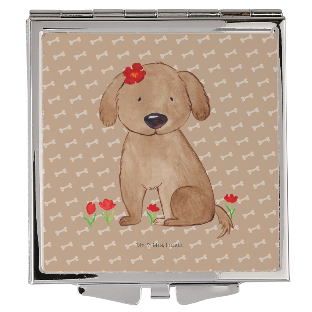 Handtaschenspiegel quadratisch Hund Hundedame Spiegel, Handtasche, Quadrat, silber, schminken, Schminkspiegel, Hund, Hundemotiv, Haustier, Hunderasse, Tierliebhaber, Hundebesitzer, Sprüche, Hunde, Hundeliebe, Hundeglück, Liebe, Frauchen