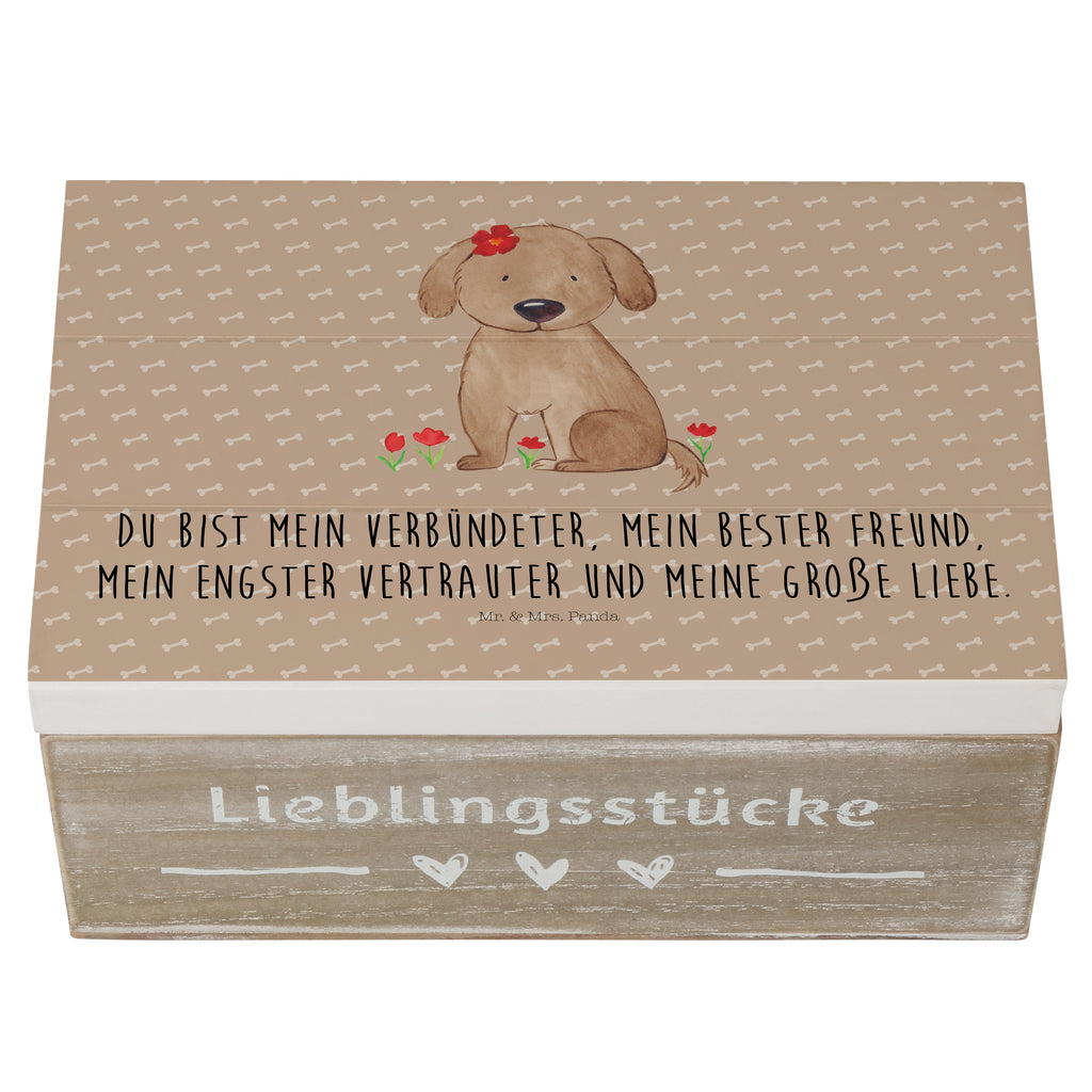 Holzkiste Hund Hundedame Holzkiste, Kiste, Schatzkiste, Truhe, Schatulle, XXL, Erinnerungsbox, Erinnerungskiste, Dekokiste, Aufbewahrungsbox, Hund, Hundemotiv, Haustier, Hunderasse, Tierliebhaber, Hundebesitzer, Sprüche, Hunde, Hundeliebe, Hundeglück, Liebe, Frauchen