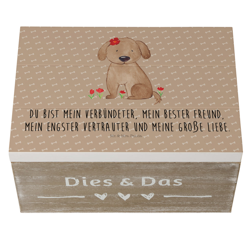 Holzkiste Hund Hundedame Holzkiste, Kiste, Schatzkiste, Truhe, Schatulle, XXL, Erinnerungsbox, Erinnerungskiste, Dekokiste, Aufbewahrungsbox, Hund, Hundemotiv, Haustier, Hunderasse, Tierliebhaber, Hundebesitzer, Sprüche, Hunde, Hundeliebe, Hundeglück, Liebe, Frauchen