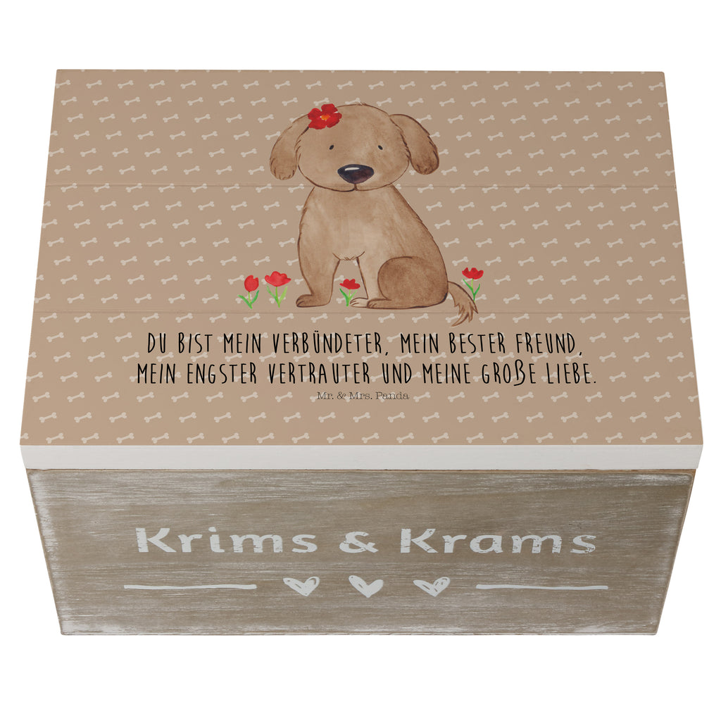 Holzkiste Hund Hundedame Holzkiste, Kiste, Schatzkiste, Truhe, Schatulle, XXL, Erinnerungsbox, Erinnerungskiste, Dekokiste, Aufbewahrungsbox, Hund, Hundemotiv, Haustier, Hunderasse, Tierliebhaber, Hundebesitzer, Sprüche, Hunde, Hundeliebe, Hundeglück, Liebe, Frauchen