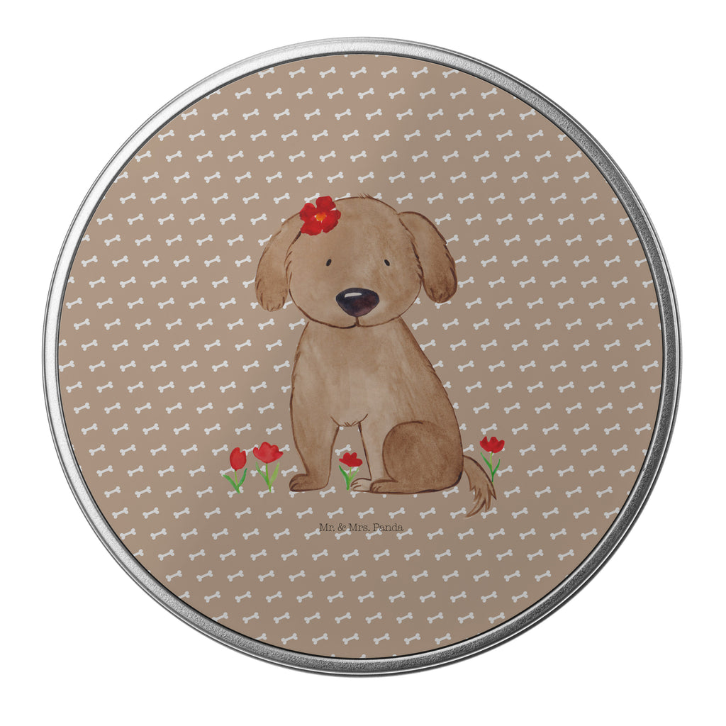 Blechdose rund Hund Hundedame Metalldose, Keksdose, Dose, Vorratsdose, Geschenkbox, Hund, Hundemotiv, Haustier, Hunderasse, Tierliebhaber, Hundebesitzer, Sprüche, Hunde, Hundeliebe, Hundeglück, Liebe, Frauchen