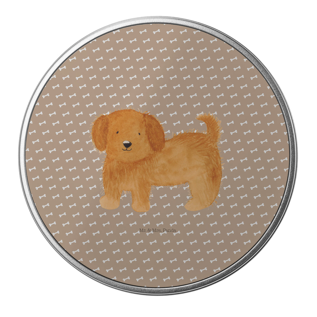Blechdose rund Hund flauschig Metalldose, Keksdose, Dose, Vorratsdose, Geschenkbox, Hund, Hundemotiv, Haustier, Hunderasse, Tierliebhaber, Hundebesitzer, Sprüche, Hunde, Frauchen, Hundemama, Hundeliebe