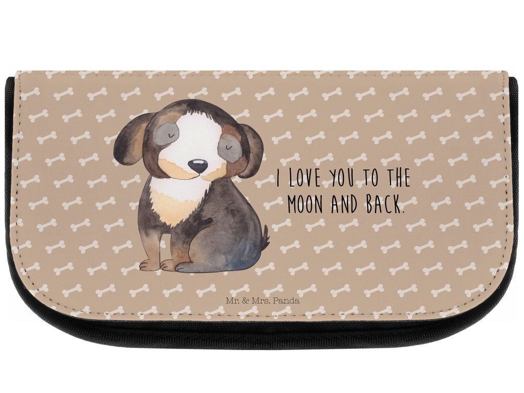 Kosmetiktasche Hund entspannt Kosmetikbeutel, Kulturtasche, Kulturbeutel, Schminktasche, Make-Up Tasche, Hund, Hundemotiv, Haustier, Hunderasse, Tierliebhaber, Hundebesitzer, Sprüche, schwarzer Hund, Hundeliebe, Liebe, Hundeglück