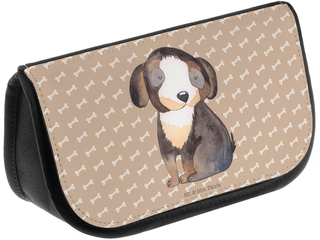 Kosmetiktasche Hund entspannt Kosmetikbeutel, Kulturtasche, Kulturbeutel, Schminktasche, Make-Up Tasche, Hund, Hundemotiv, Haustier, Hunderasse, Tierliebhaber, Hundebesitzer, Sprüche, schwarzer Hund, Hundeliebe, Liebe, Hundeglück