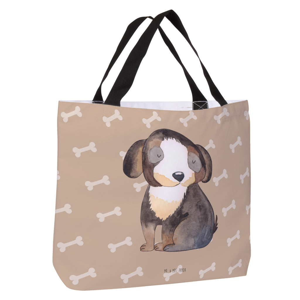 Shopper Hund entspannt Beutel, Einkaufstasche, Tasche, Strandtasche, Einkaufsbeutel, Shopper, Schultasche, Freizeittasche, Tragebeutel, Schulbeutel, Alltagstasche, Hund, Hundemotiv, Haustier, Hunderasse, Tierliebhaber, Hundebesitzer, Sprüche, schwarzer Hund, Hundeliebe, Liebe, Hundeglück