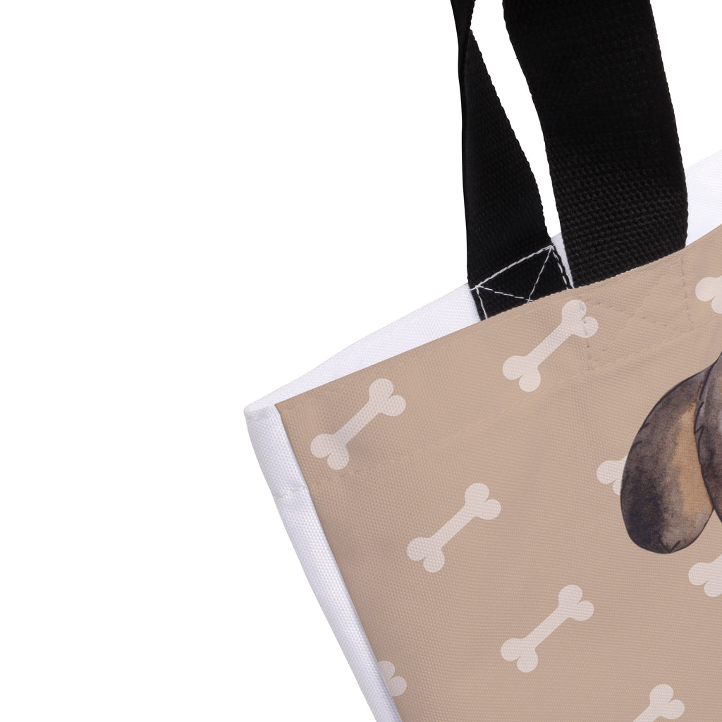 Shopper Hund entspannt Beutel, Einkaufstasche, Tasche, Strandtasche, Einkaufsbeutel, Shopper, Schultasche, Freizeittasche, Tragebeutel, Schulbeutel, Alltagstasche, Hund, Hundemotiv, Haustier, Hunderasse, Tierliebhaber, Hundebesitzer, Sprüche, schwarzer Hund, Hundeliebe, Liebe, Hundeglück