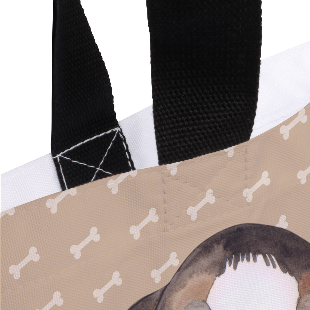 Shopper Hund entspannt Beutel, Einkaufstasche, Tasche, Strandtasche, Einkaufsbeutel, Shopper, Schultasche, Freizeittasche, Tragebeutel, Schulbeutel, Alltagstasche, Hund, Hundemotiv, Haustier, Hunderasse, Tierliebhaber, Hundebesitzer, Sprüche, schwarzer Hund, Hundeliebe, Liebe, Hundeglück