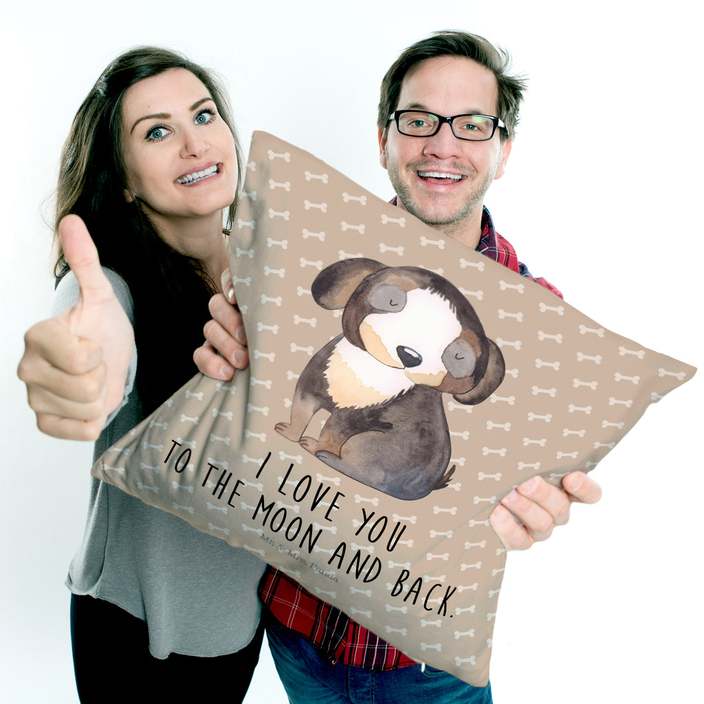 40x40 Kissen Hund entspannt Kissenhülle, Kopfkissen, Sofakissen, Dekokissen, Motivkissen, Hund, Hundemotiv, Haustier, Hunderasse, Tierliebhaber, Hundebesitzer, Sprüche, schwarzer Hund, Hundeliebe, Liebe, Hundeglück