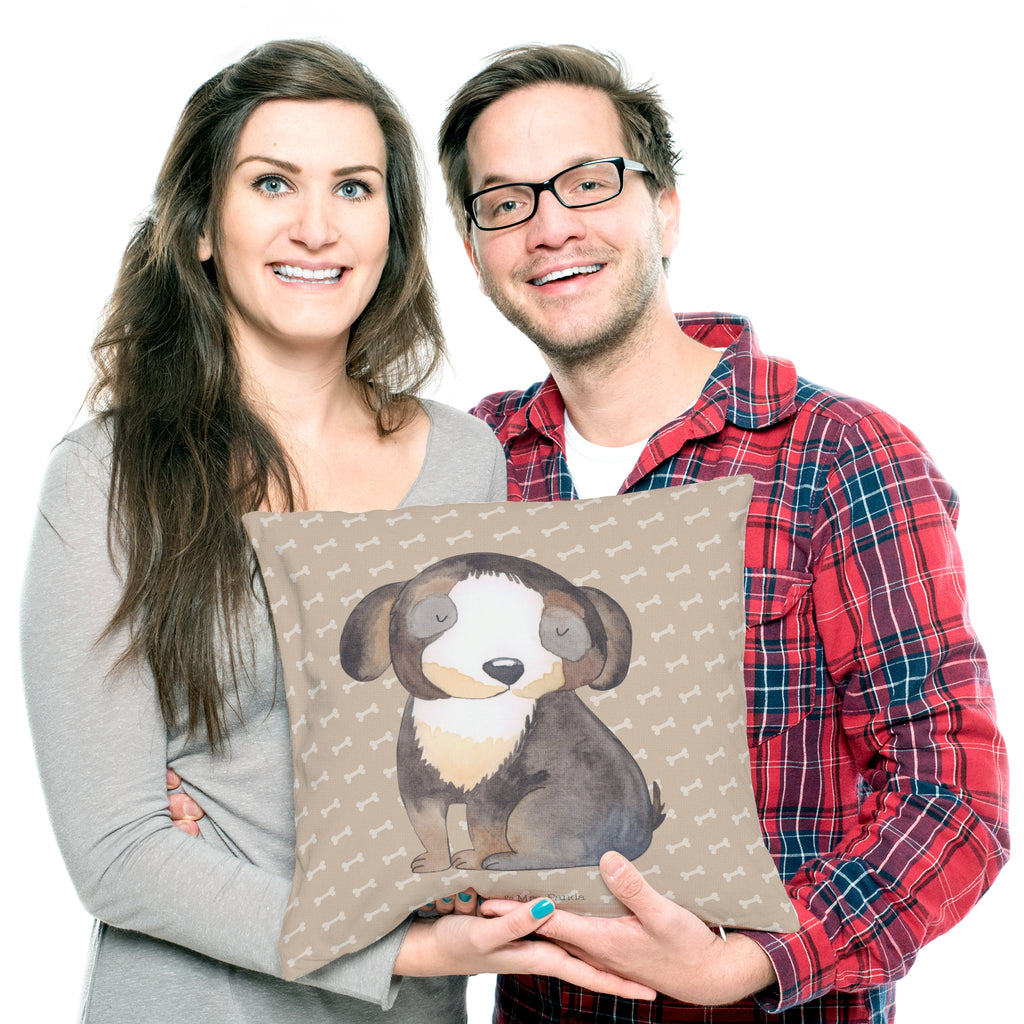 40x40 Kissen Hund entspannt Kissenhülle, Kopfkissen, Sofakissen, Dekokissen, Motivkissen, Hund, Hundemotiv, Haustier, Hunderasse, Tierliebhaber, Hundebesitzer, Sprüche, schwarzer Hund, Hundeliebe, Liebe, Hundeglück