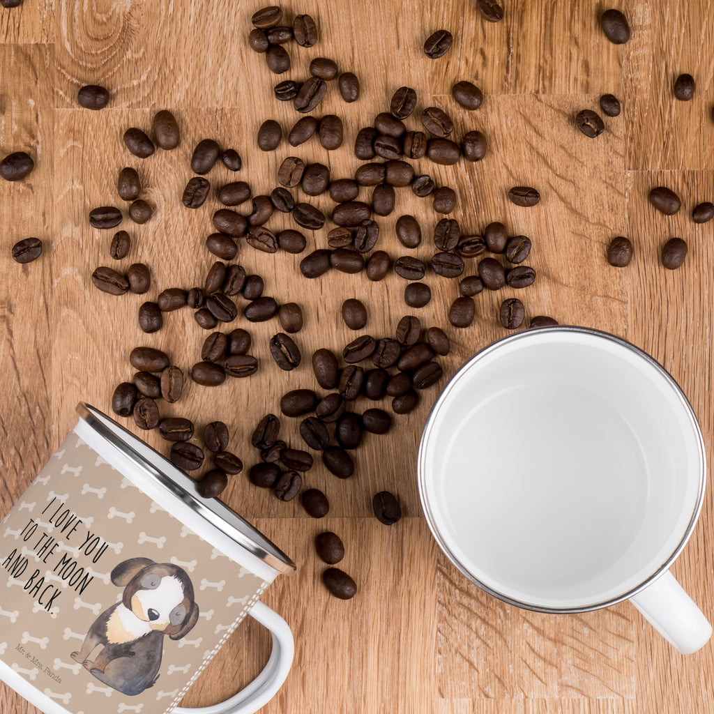 Camping Emaille Tasse Hund entspannt Campingtasse, Trinkbecher, Metalltasse, Outdoor Tasse, Emaille Trinkbecher, Blechtasse Outdoor, Emaille Campingbecher, Edelstahl Trinkbecher, Metalltasse für Camping, Kaffee Blechtasse, Camping Tasse Metall, Hund, Hundemotiv, Haustier, Hunderasse, Tierliebhaber, Hundebesitzer, Sprüche, schwarzer Hund, Hundeliebe, Liebe, Hundeglück