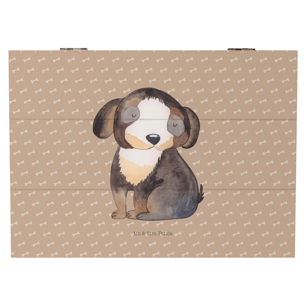 Holzkiste Hund entspannt Holzkiste, Kiste, Schatzkiste, Truhe, Schatulle, XXL, Erinnerungsbox, Erinnerungskiste, Dekokiste, Aufbewahrungsbox, Hund, Hundemotiv, Haustier, Hunderasse, Tierliebhaber, Hundebesitzer, Sprüche, schwarzer Hund, Hundeliebe, Liebe, Hundeglück