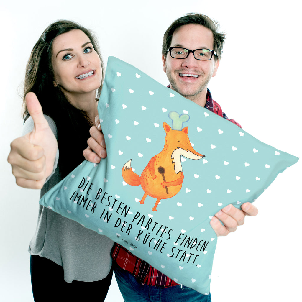 40x40 Kissen Fuchs Koch Kissenhülle, Kopfkissen, Sofakissen, Dekokissen, Motivkissen, Fuchs, Füchse, Koch Geschenk, Küche Spruch, Küche Deko, Köche, Bäcker, Party Spruch, Spruch lustig, witzig