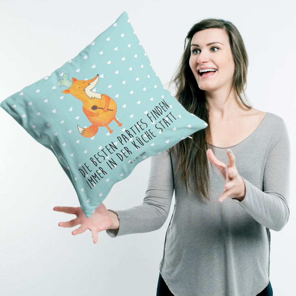 40x40 Kissen Fuchs Koch Kissenhülle, Kopfkissen, Sofakissen, Dekokissen, Motivkissen, Fuchs, Füchse, Koch Geschenk, Küche Spruch, Küche Deko, Köche, Bäcker, Party Spruch, Spruch lustig, witzig