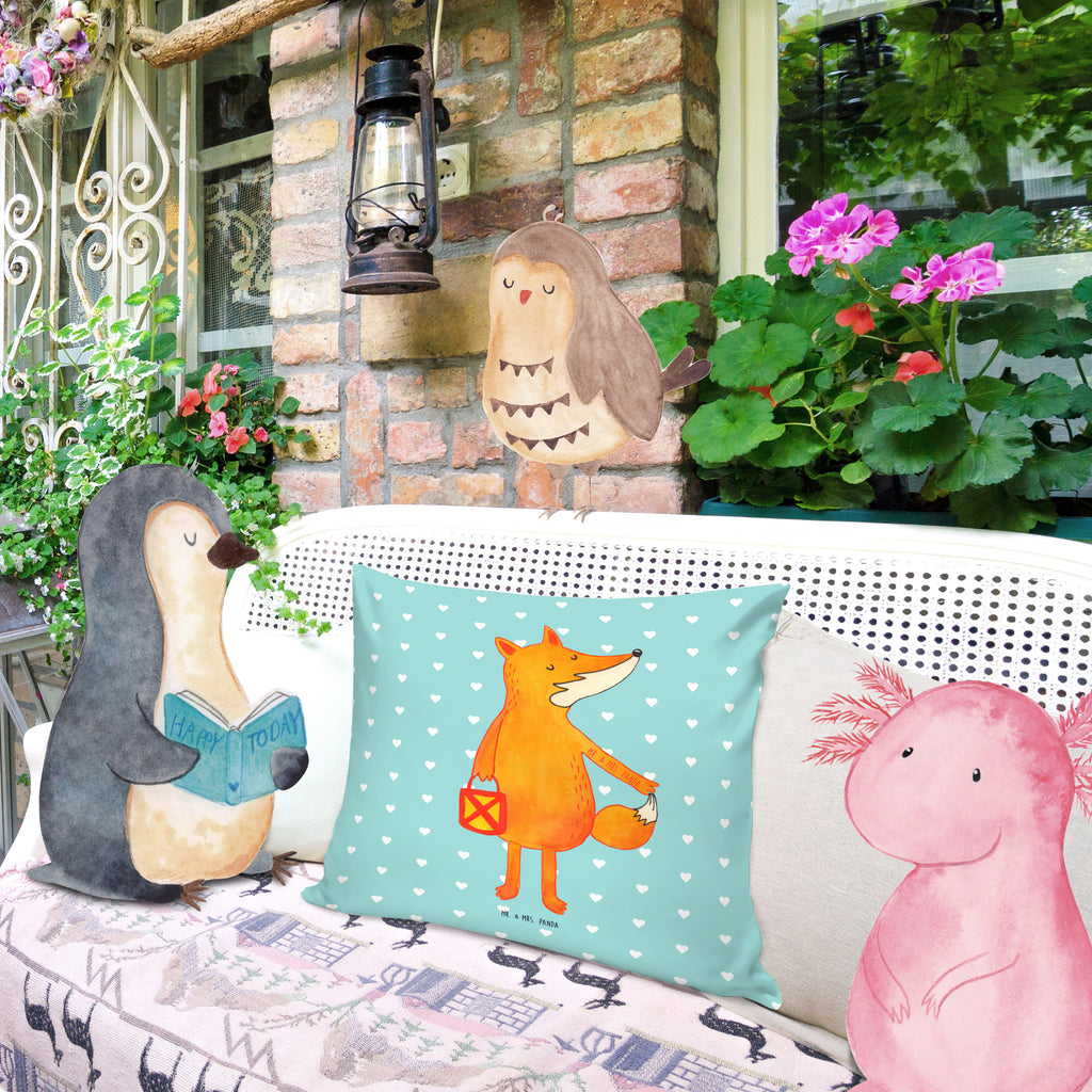 40x40 Kissen Fuchs Laterne Kissenhülle, Kopfkissen, Sofakissen, Dekokissen, Motivkissen, Fuchs, Füchse, Spruch trösten, Liebeskummer Spruch, Laterne, Sankt Martin, Laternenumzug, Aufmuntern, Cäsar Otto Hugo Flaischlen