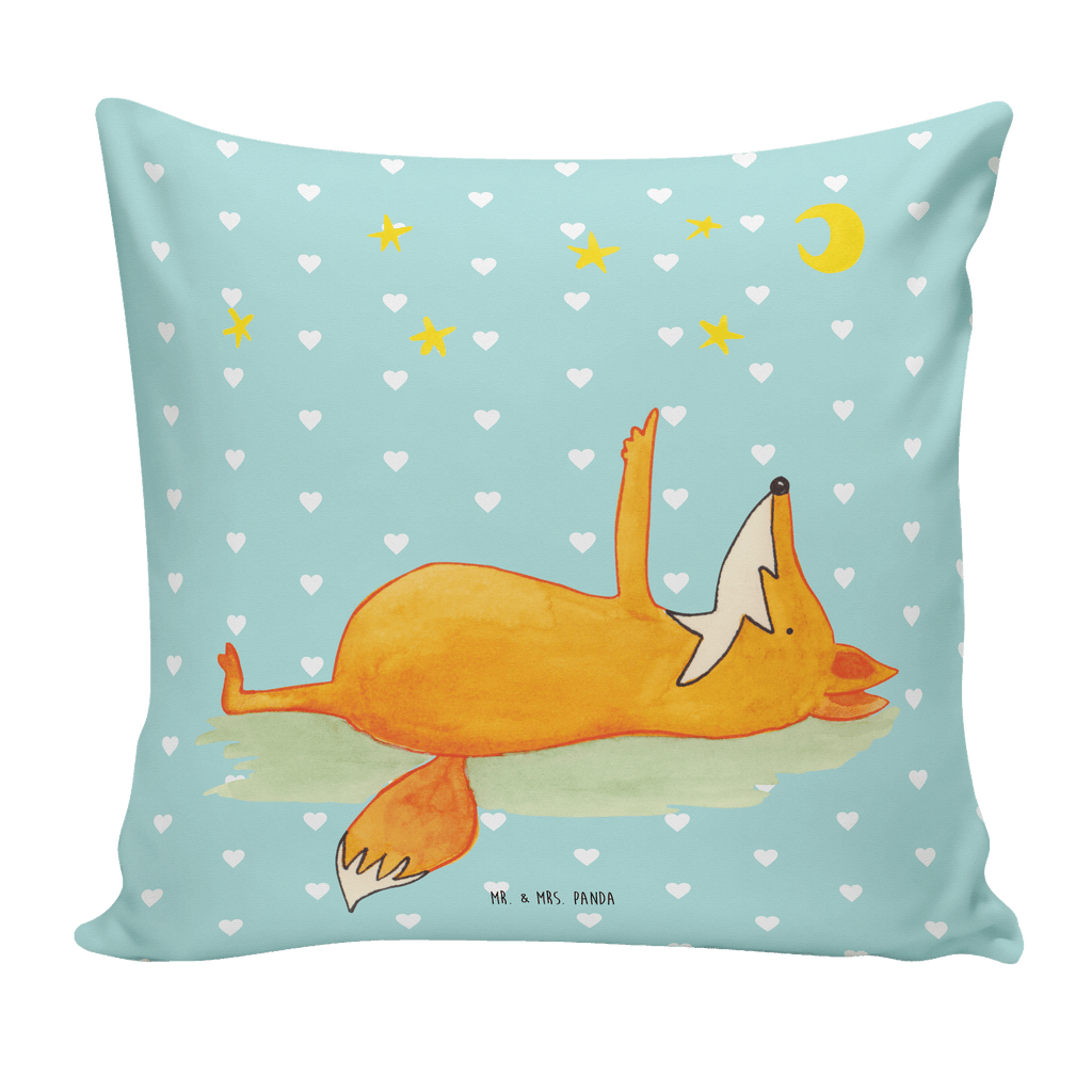 40x40 Kissen Fuchs Sterne Kissenhülle, Kopfkissen, Sofakissen, Dekokissen, Motivkissen, Fuchs, Füchse, tröstende Worte, Spruch positiv, Spruch schön, Romantik, Always Look on the Bright Side of Life