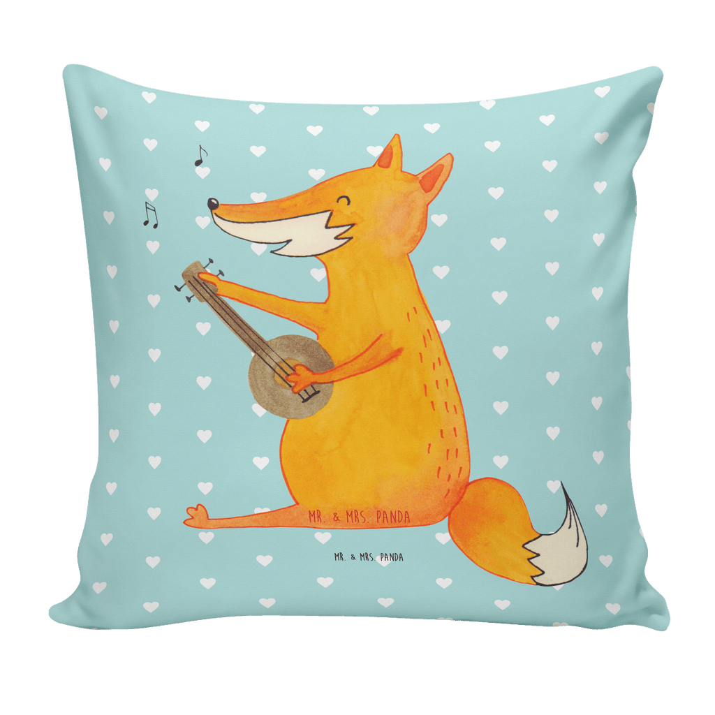 40x40 Kissen Fuchs Gitarre Kissenhülle, Kopfkissen, Sofakissen, Dekokissen, Motivkissen, Fuchs, Füchse, Geschenk Musiker, Musik Spruch, Musikerin, Sänger, Sängerin, Gitarre