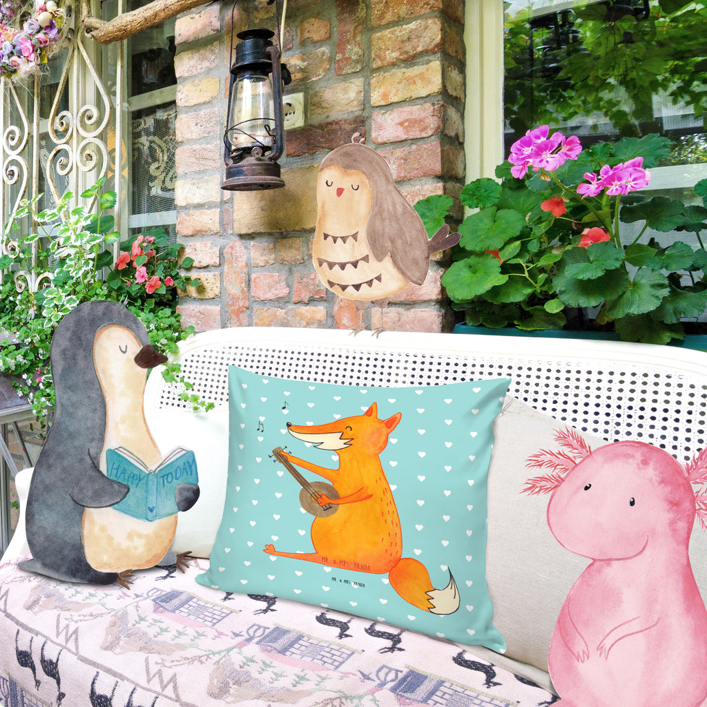 40x40 Kissen Fuchs Gitarre Kissenhülle, Kopfkissen, Sofakissen, Dekokissen, Motivkissen, Fuchs, Füchse, Geschenk Musiker, Musik Spruch, Musikerin, Sänger, Sängerin, Gitarre