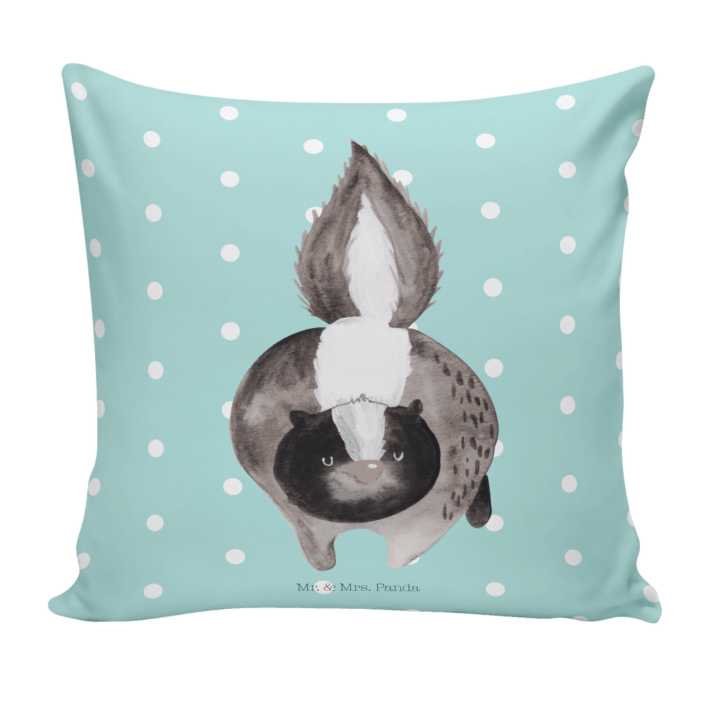 40x40 Kissen Stinktier Angriff Kissenhülle, Kopfkissen, Sofakissen, Dekokissen, Motivkissen, Stinktier, Skunk, Wildtier, Raubtier, Stinker, Stinki, wütend, Drohung
