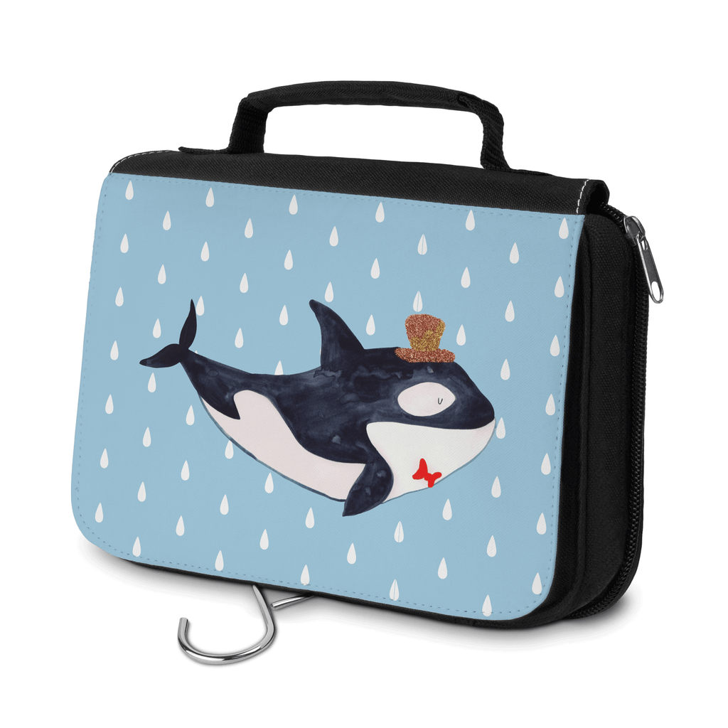 Kulturbeutel Orca Zylinder Kulturbeutel, Zum Aufhängen, Waschtasche, Kosmetiktasche, Damen, Herren, Aufbewahrungstasche, Schminktasche, Kosmetikbeutel, Organizer, Kulturtasche, Schminkutensil, Meerestiere, Meer, Urlaub, Narwal, Glitter, Konfetti, Glitzer, Geburtstag, Feier, Fete, Fest, Glückwunsch, Orca