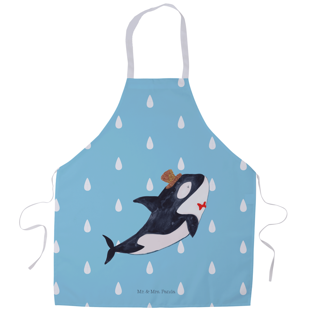 Kochschürze Orca Zylinder Schürze, Backschürze, Küchenschürze, Grillschürze, Latzschürze, Meerestiere, Meer, Urlaub, Narwal, Glitter, Konfetti, Glitzer, Geburtstag, Feier, Fete, Fest, Glückwunsch, Orca