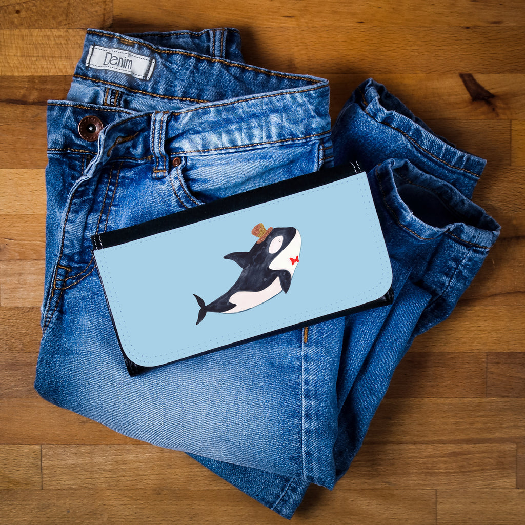 Damen Portemonnaie Orca Zylinder Portemonnaie, Portemonee, Geldbörse, Damen, Groß, XXL, Geldbeutel, Portemonnaies, Meerestiere, Meer, Urlaub, Narwal, Glitter, Konfetti, Glitzer, Geburtstag, Feier, Fete, Fest, Glückwunsch, Orca
