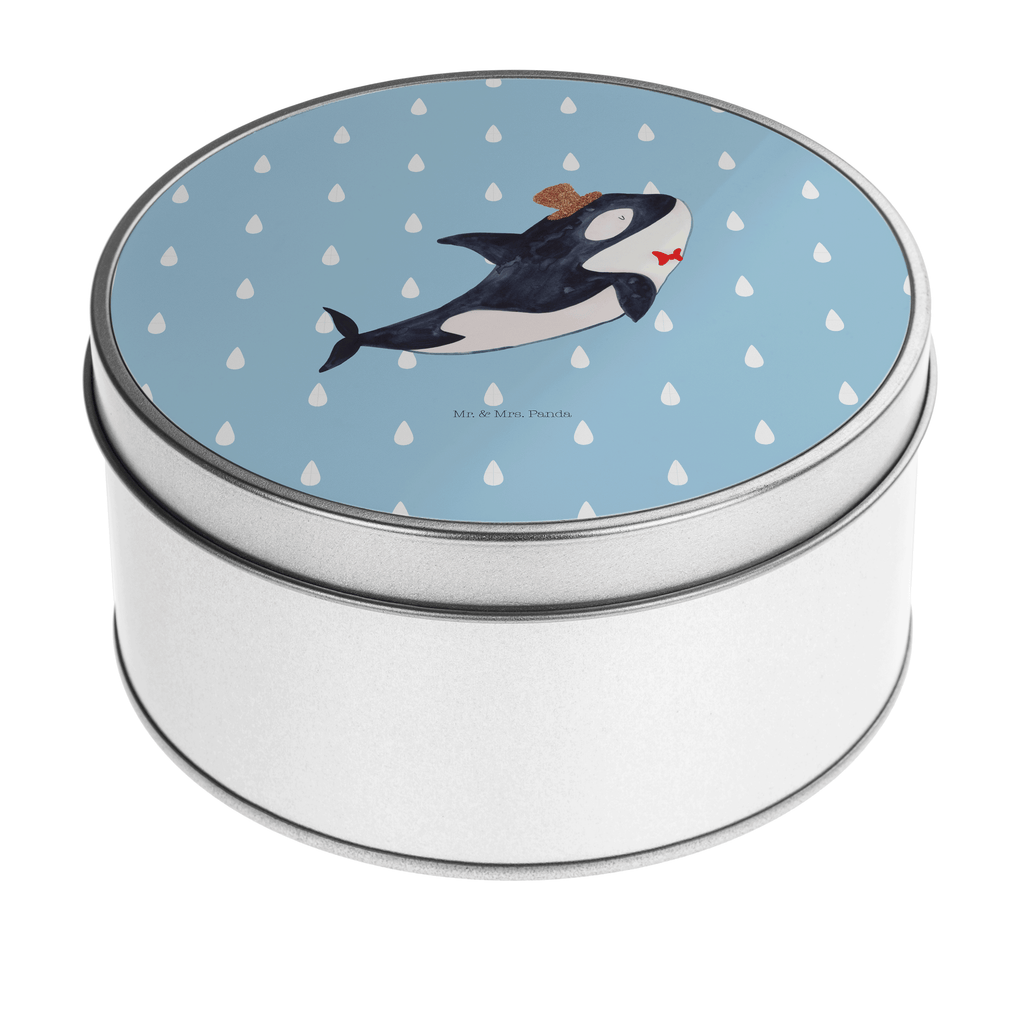 Blechdose rund Orca Zylinder Metalldose, Keksdose, Dose, Vorratsdose, Geschenkbox, Meerestiere, Meer, Urlaub, Narwal, Glitter, Konfetti, Glitzer, Geburtstag, Feier, Fete, Fest, Glückwunsch, Orca