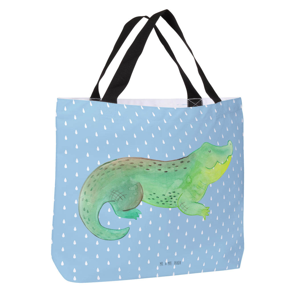 Shopper Krokodil Beutel, Einkaufstasche, Tasche, Strandtasche, Einkaufsbeutel, Shopper, Schultasche, Freizeittasche, Tragebeutel, Schulbeutel, Alltagstasche, Meerestiere, Meer, Urlaub, Krokodil, Krokodile, verrückt sein, spontan sein, Abenteuerlust, Reiselust, Freundin, beste Freundin, Lieblingsmensch