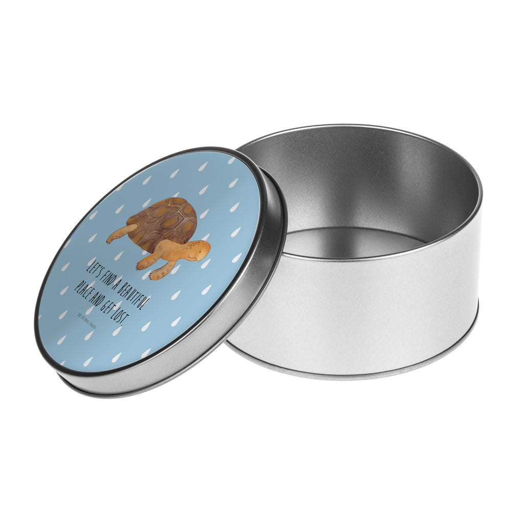 Blechdose rund Schildkröte marschiert Metalldose, Keksdose, Dose, Vorratsdose, Geschenkbox, Meerestiere, Meer, Urlaub, Schildkröte, Schildkröten, get lost, Abenteuer, Reiselust, Inspiration, Neustart, Motivation, Lieblingsmensch