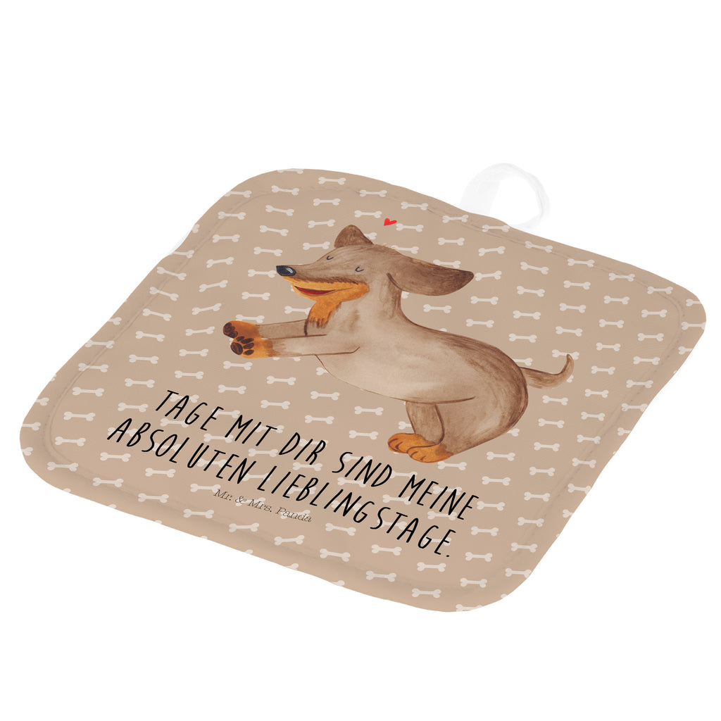 2er Set Topflappen  Hund Dackel fröhlich Topflappen, Topfuntersetzer, Ofenhandschuh, Topflappen Set, Topflappen lustig, Topflappen mit Spruch, Hund, Hundemotiv, Haustier, Hunderasse, Tierliebhaber, Hundebesitzer, Sprüche, Hunde, Dackel, Dachshund, happy dog