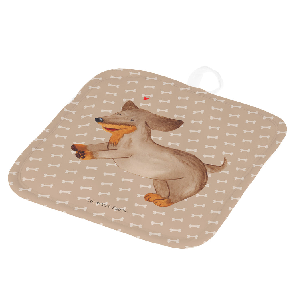 2er Set Topflappen  Hund Dackel fröhlich Topflappen, Topfuntersetzer, Ofenhandschuh, Topflappen Set, Topflappen lustig, Topflappen mit Spruch, Hund, Hundemotiv, Haustier, Hunderasse, Tierliebhaber, Hundebesitzer, Sprüche, Hunde, Dackel, Dachshund, happy dog